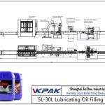 Automatic 5L-30L Lubricating Oil Filling Line Llinell Llenwi Olew iro 5L-30L awtomatig